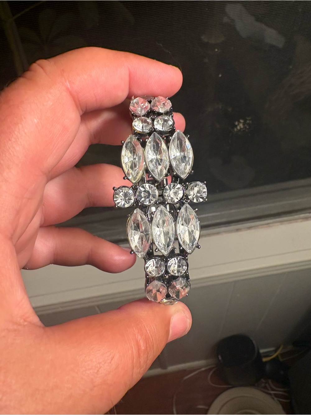 Crystal Statement Bracelet - Clear Crystal Accent